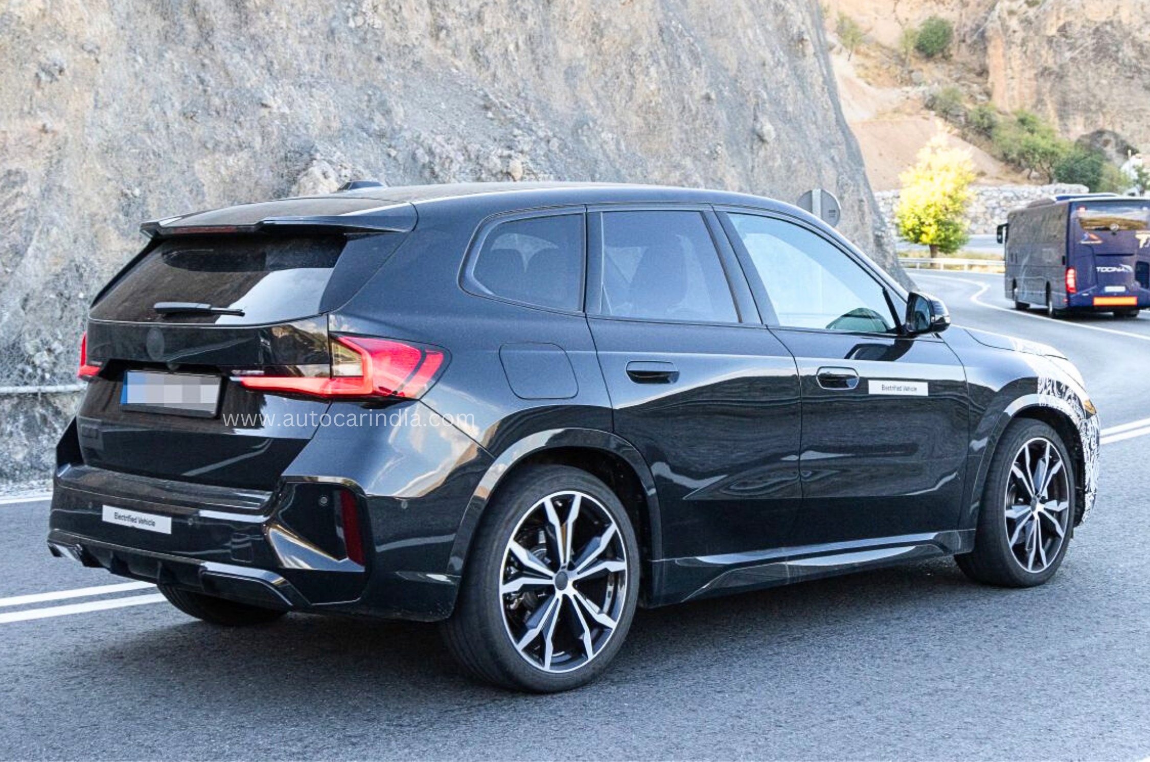 BMW iX1 electric SUV facelift spied 